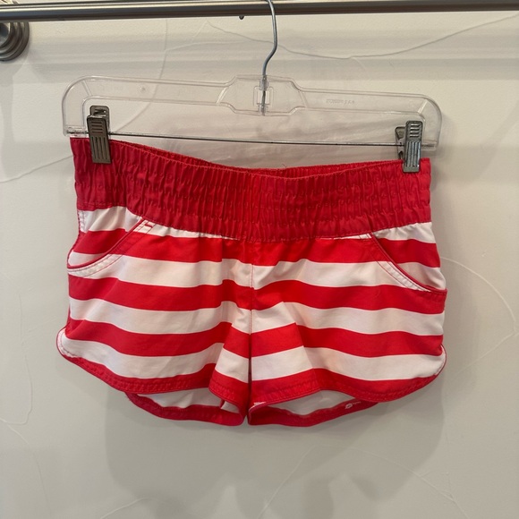 Xhilaration Coral & White Stripe Shorts- Small - Picture 9 of 10
